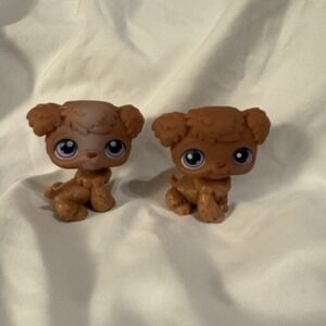 Littlest Pet Shop LPS Poodle Dogs #38 & #39 Hasbro Set Of 2